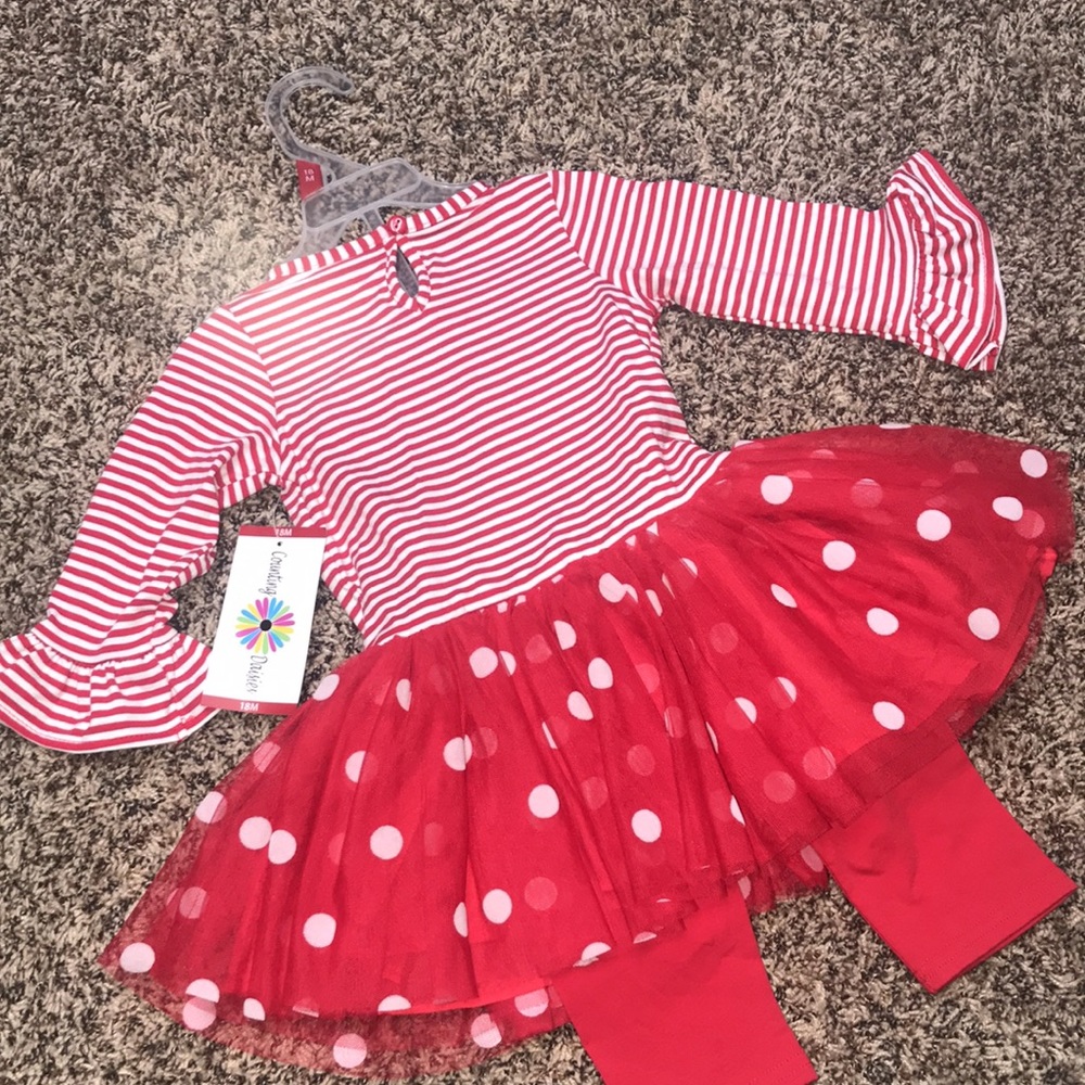 ADORABLE! Christmas tutu dress and leggings | NWT! - Picture 3 of 3